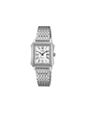 Casio LTP-B190D-7BVER, vista frontale con quadrante bianco e bracciale in acciaio
