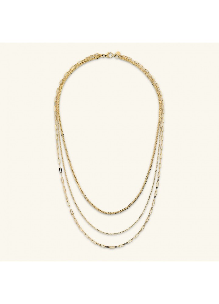 Collana Etrusca Gioielli WSET01020.YG multifilo dorata, vista completa
