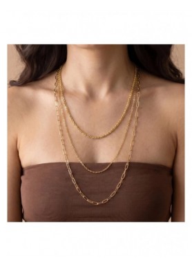 Collana Etrusca Gioielli WSET01020.YG dorata indossata