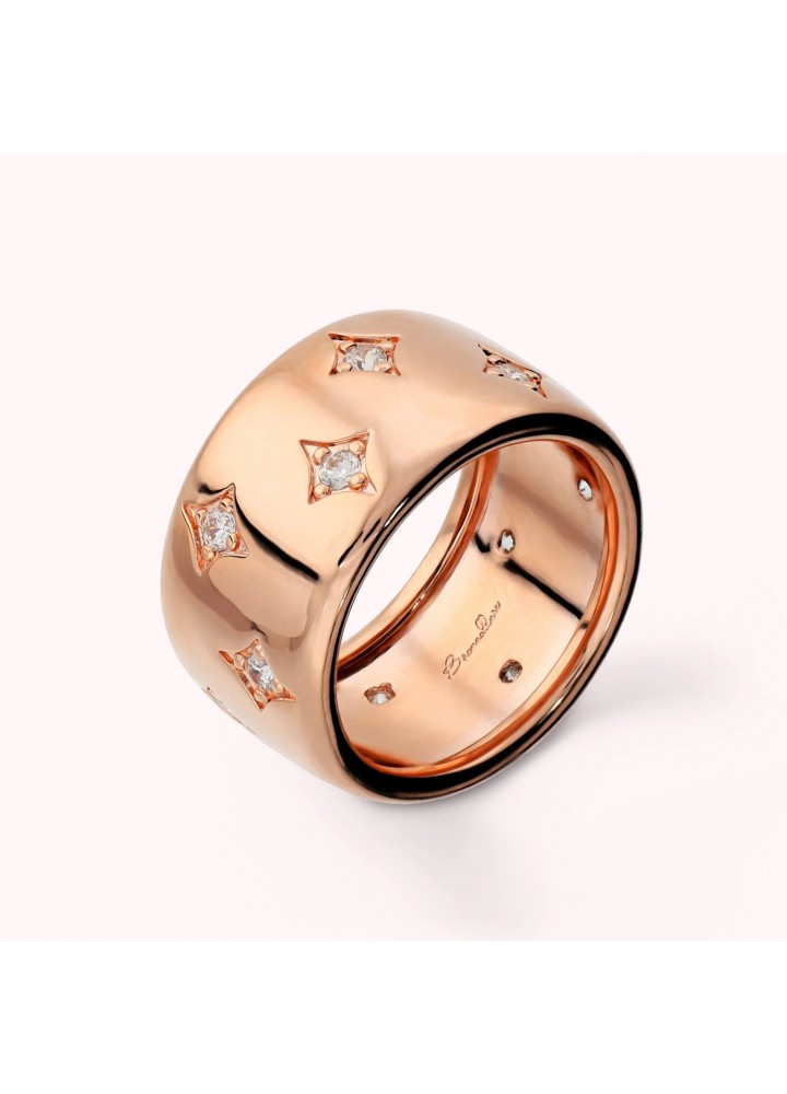 Anello Bronzallure Altissima Étoile WSBZ02733.WR, misura 18, oro rosa e cubic zirconia bianche - vista principale