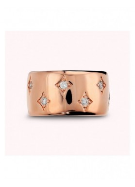 Anello Bronzallure Altissima Étoile WSBZ02733.WR, misura 18, oro rosa e cubic zirconia bianche - dettaglio