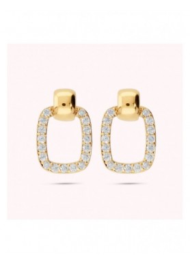 Orecchini pendenti Bronzallure WSBZ02724Y.WR dorati con pavé di cubic zirconia