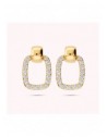 Orecchini pendenti Bronzallure WSBZ02724Y.WR dorati con pavé di cubic zirconia
